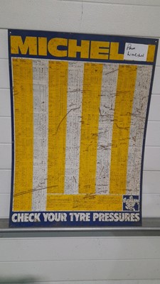 Lot 203 - MICHELIN  CHECK YOUR TYRE PRESSURES METAL WALL CHART
