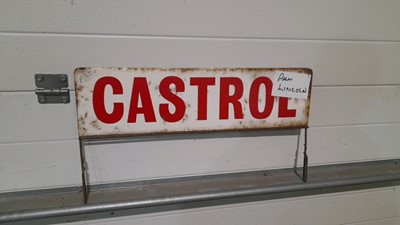 Lot 579 - CASTROL SIGN WHITE AND RED DOUBLE SIDED