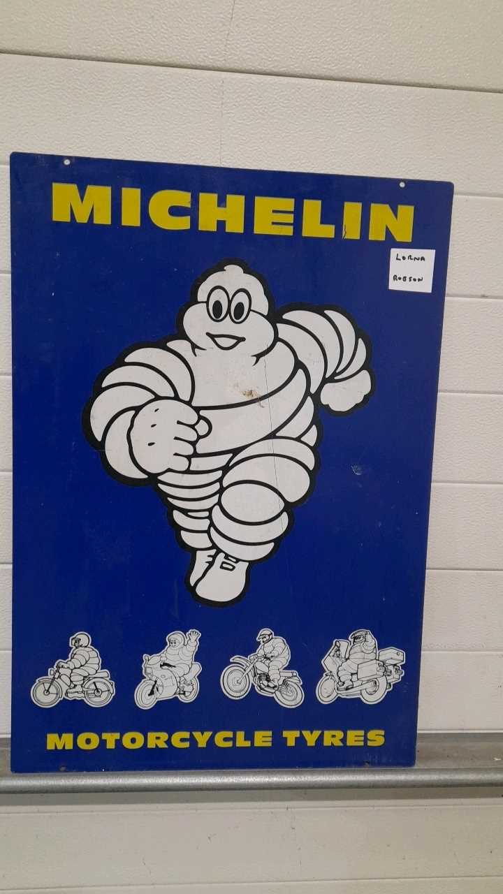 Lot 587 - MICHELIN MOTORCYCLE TYRES SIGN DOUBLE SIDED