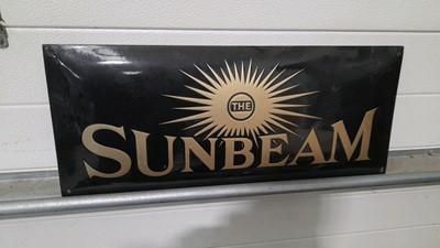 Lot 267 - THE SUNBEAM BLACK AND GOLD SIGN