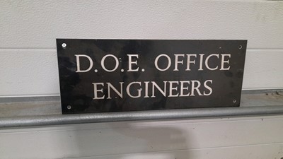 Lot 271 - D.O.E OFFICE ENGINEERS SIGN