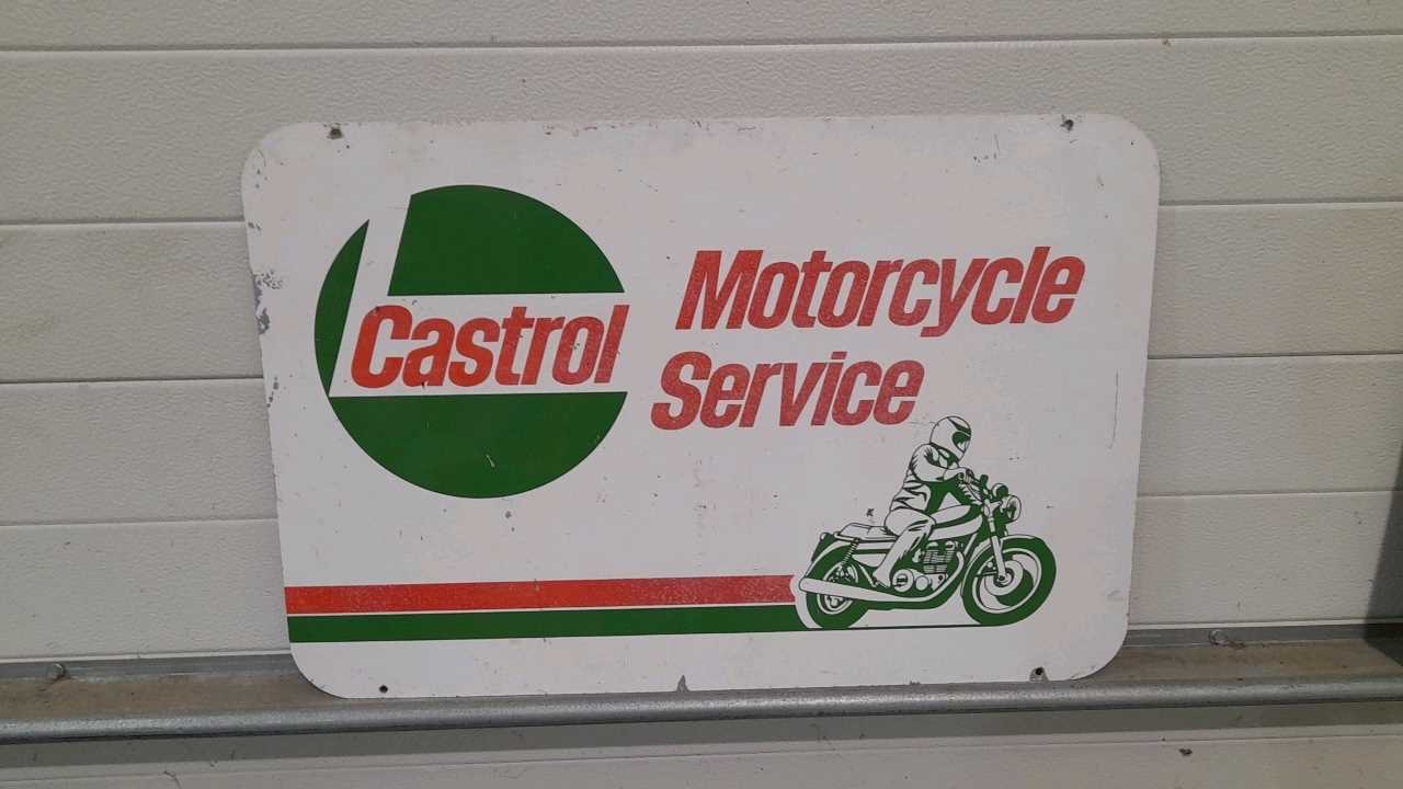 Lot 291 - CASTROL MOTORCYCLE SERVICE SIGN