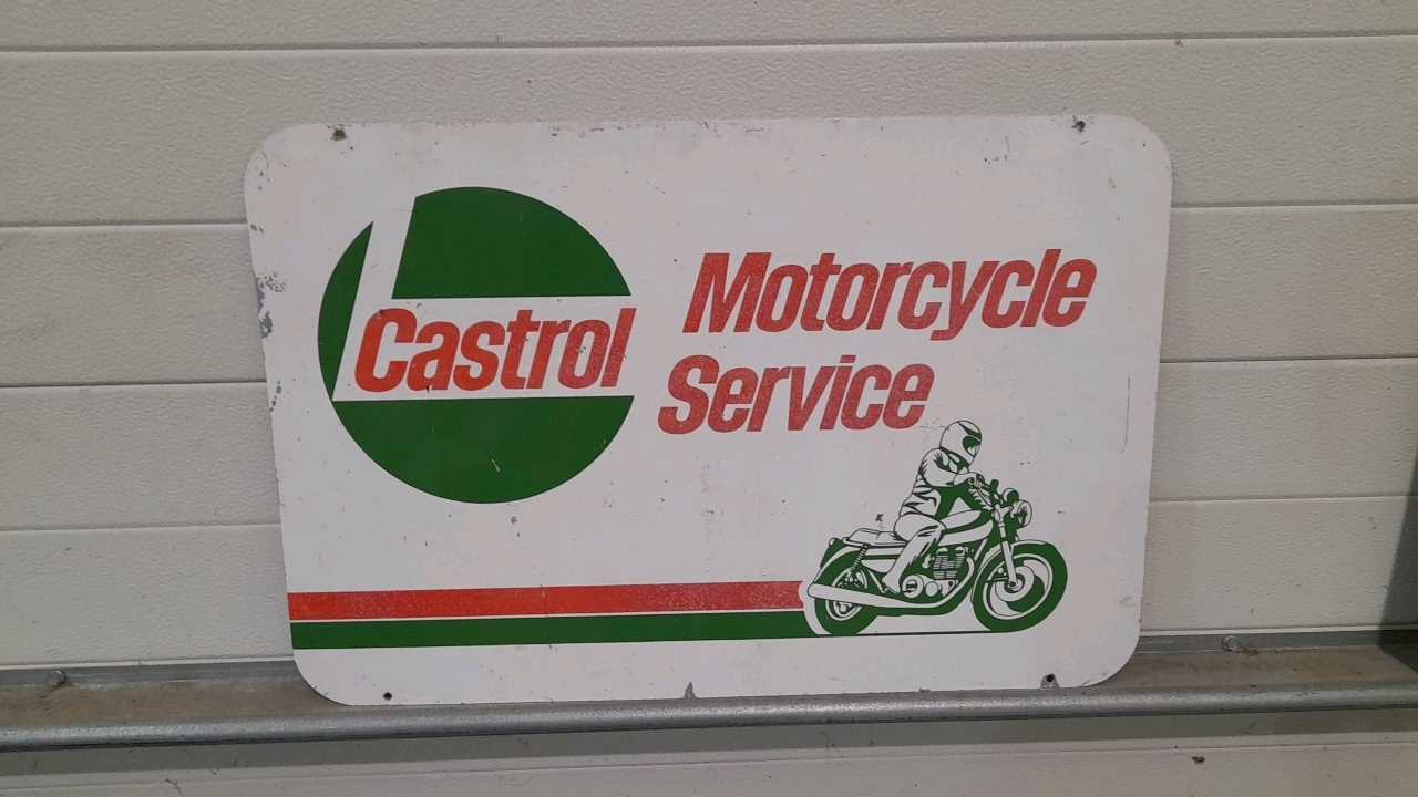 Castrol Service Sign Lot 291 - CASTROL MOTORCYCLE SERVICE SIGN