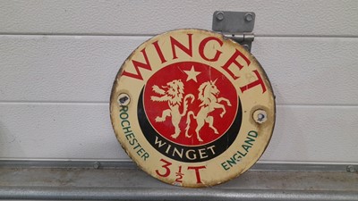 Lot 295 - WINGET ROCHESTER ENGLAND ROUND SIGN