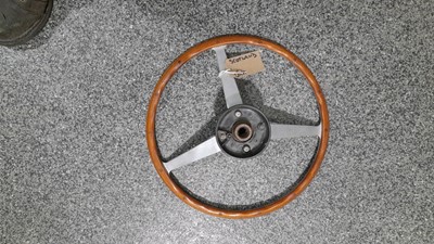 Lot 307 - WOODEN STEERING WHEEL