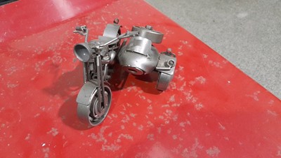 Lot 631 - MOTOR CYCLE AND SIDECAR MADE FROM CAR PARTS