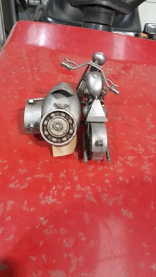 Lot 631 - MOTOR CYCLE AND SIDECAR MADE FROM CAR PARTS