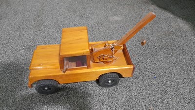 Lot 383 - WOODEN HAND BUILT LANDROVER