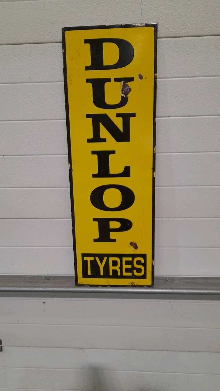 Lot 387 - DUNLOP TYRES ENAMEL SIGN