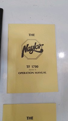 Lot 603 - NAYLOR CARS TF1700 OPERATION MANUAL + WARRANTY MANUAL