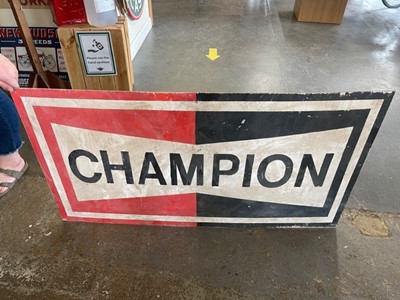 Lot 448 - WOODEN CHAMPION SIGN