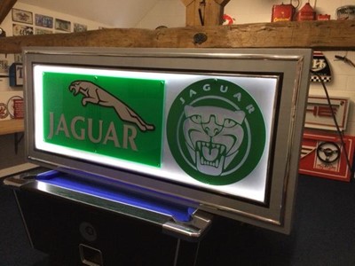 Lot 255 - LARGE ILLUMINATED JAGUAR SIGN