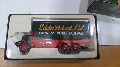 Lot 619 - ASSORTED BOX OF EDDIE STOBART MODELS STILL IN ORIGINAL BOXES