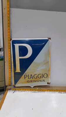 Lot 49 - PIAGGIO METAL SINGLE SIDED  SIGN
