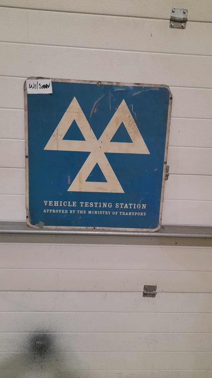 Lot 109 - VEHICLE TESTING STATION SIGN