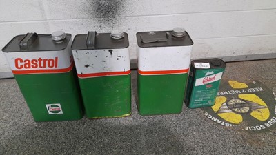 Lot 157 - 3X CASTROL PERFECTO OIL CANS + CASTROL ANIVERSARY OIL CAN