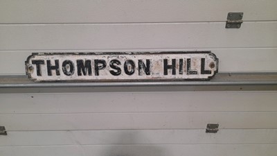 Lot 203 - THOMPSON HILL CAST IRON SIGN