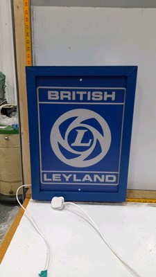 Lot 691 - BLUE LIGHT BOX SINGLE SIDED BRITISH LEYLAND