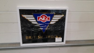 Lot 263 - FRAMED AEC TRUCKS SIGN