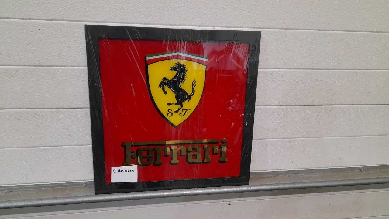 Lot 279 - FRAMED FERRARI SIGN