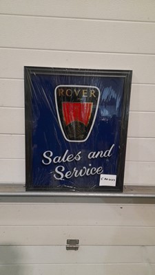Lot 283 - FRAMED ROVER SALES/SERVICE SIGN