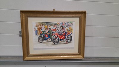 Lot 655 - JOEY DUNLOP & ROGER MARSHALL AT SILVERSTONE