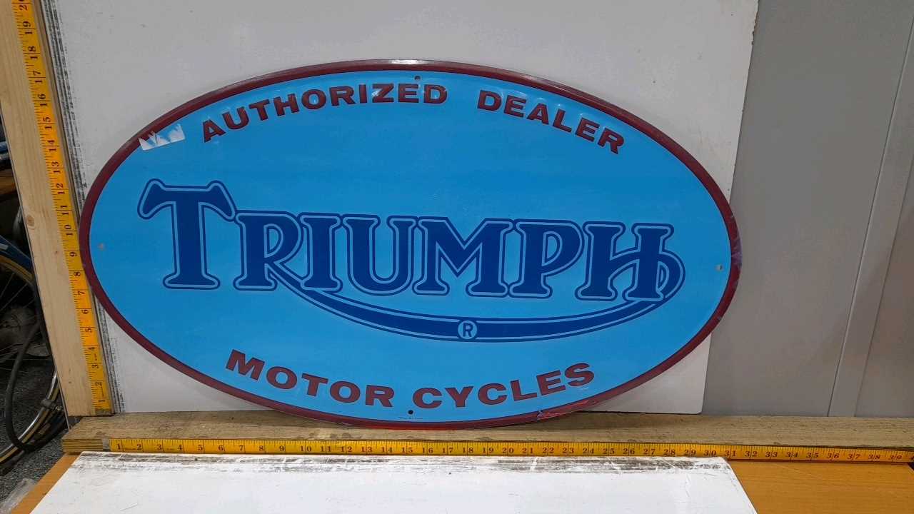 Lot 331 - METAL TRIUMPH SINGLE SIDED SIGN