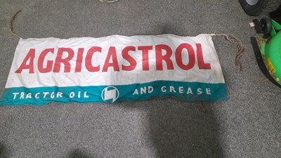 Lot 359 - AGRICASTROL TRACTOR OIL AND GREASE CLOTH BANNER