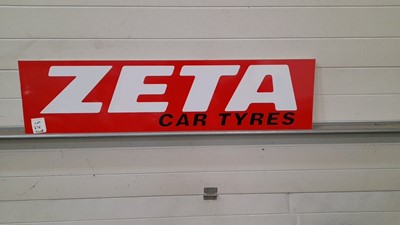 Lot 321 - PLASTIC ZETA CAR TYRES SIGN