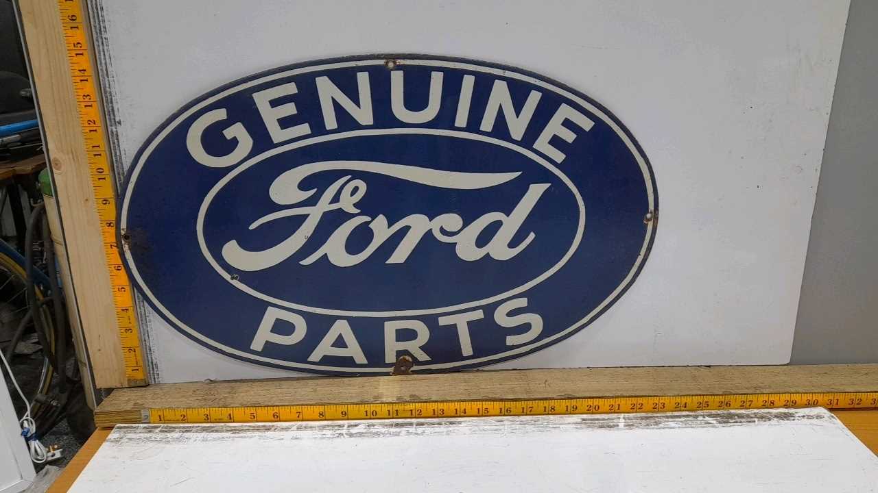 Lot 395 - Genuine Ford Parts Enamel Sign