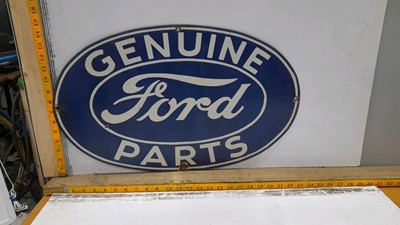 Lot 395 - GENUINE FORD PARTS ENAMEL SIGN