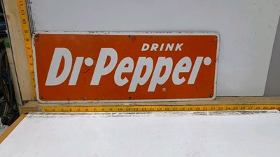 Lot 403 - DRINK DR PEPPER ENAMEL SIGN