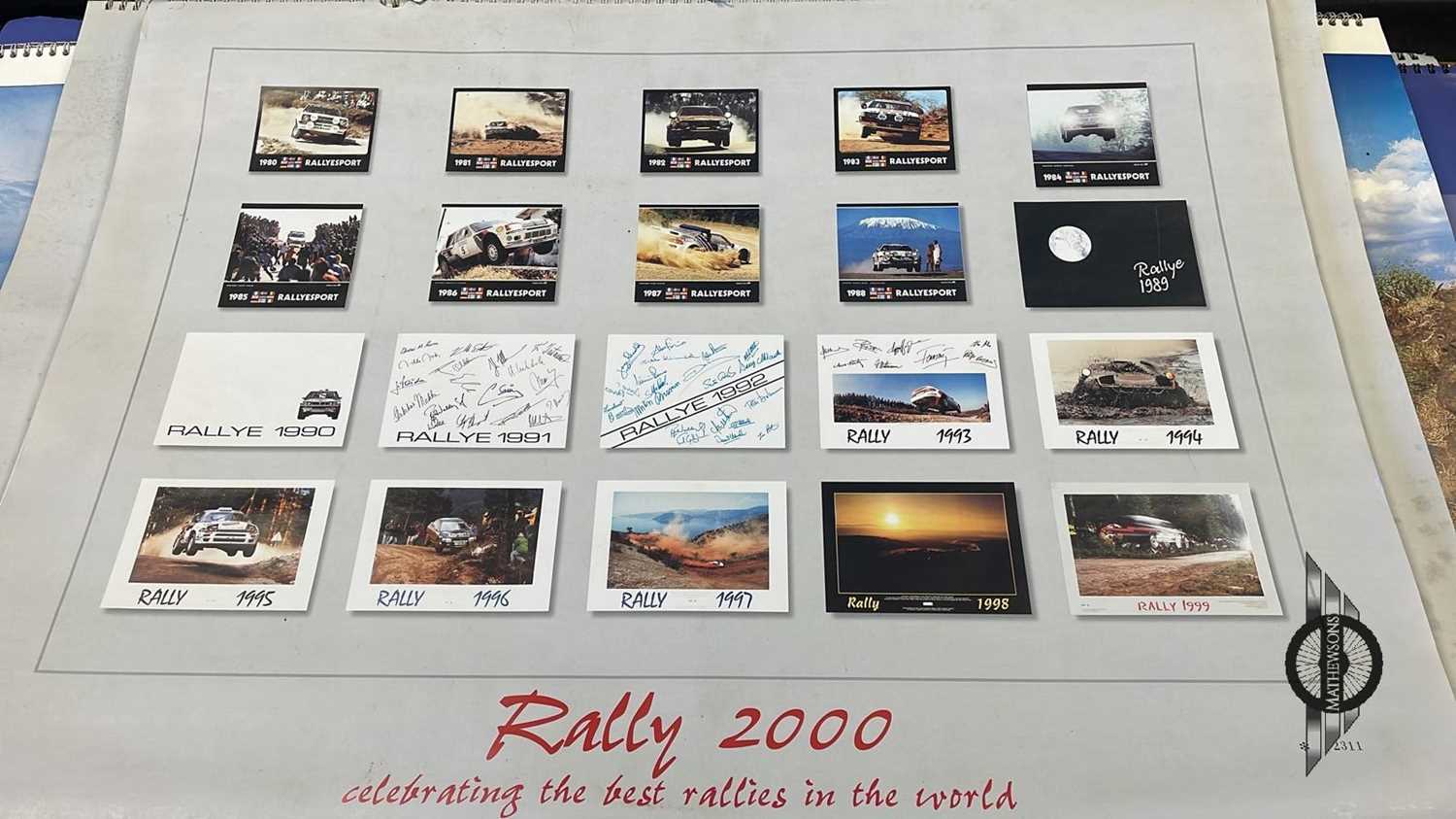 Lot 200 - 23x LARGE McKLEIN RALLY MOTORSPORT CALENDARS