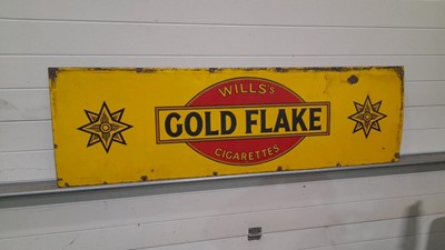 Lot 55 - LARGE YELLOW GOLD FLAKE METAL SIGN
