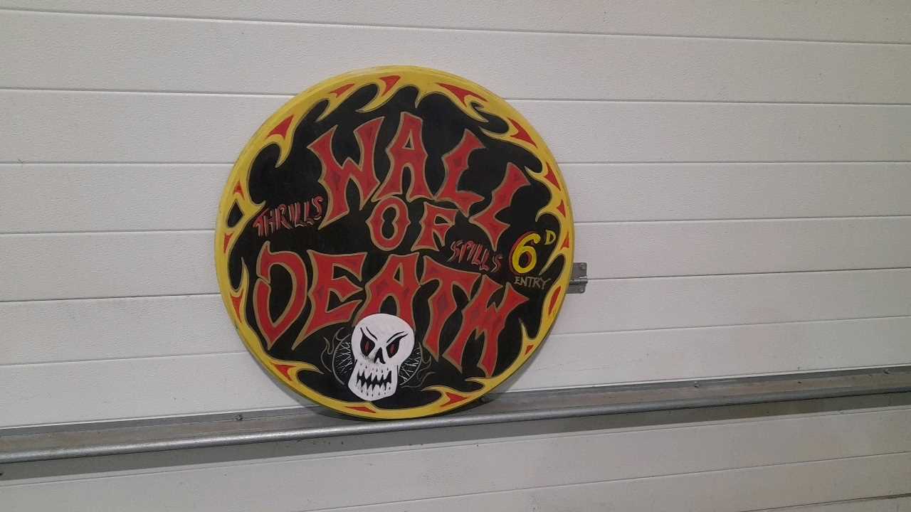 Lot 60 - WALL OF DEATH SIGN