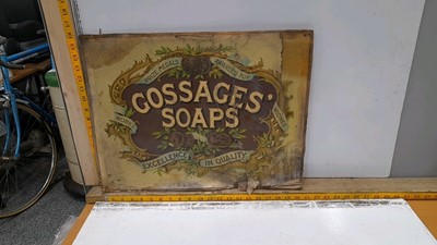 Lot 65 - ADVERTISING BOARDS FOR GOSSAGES SOAPS EXELLANCE IN QUALITY