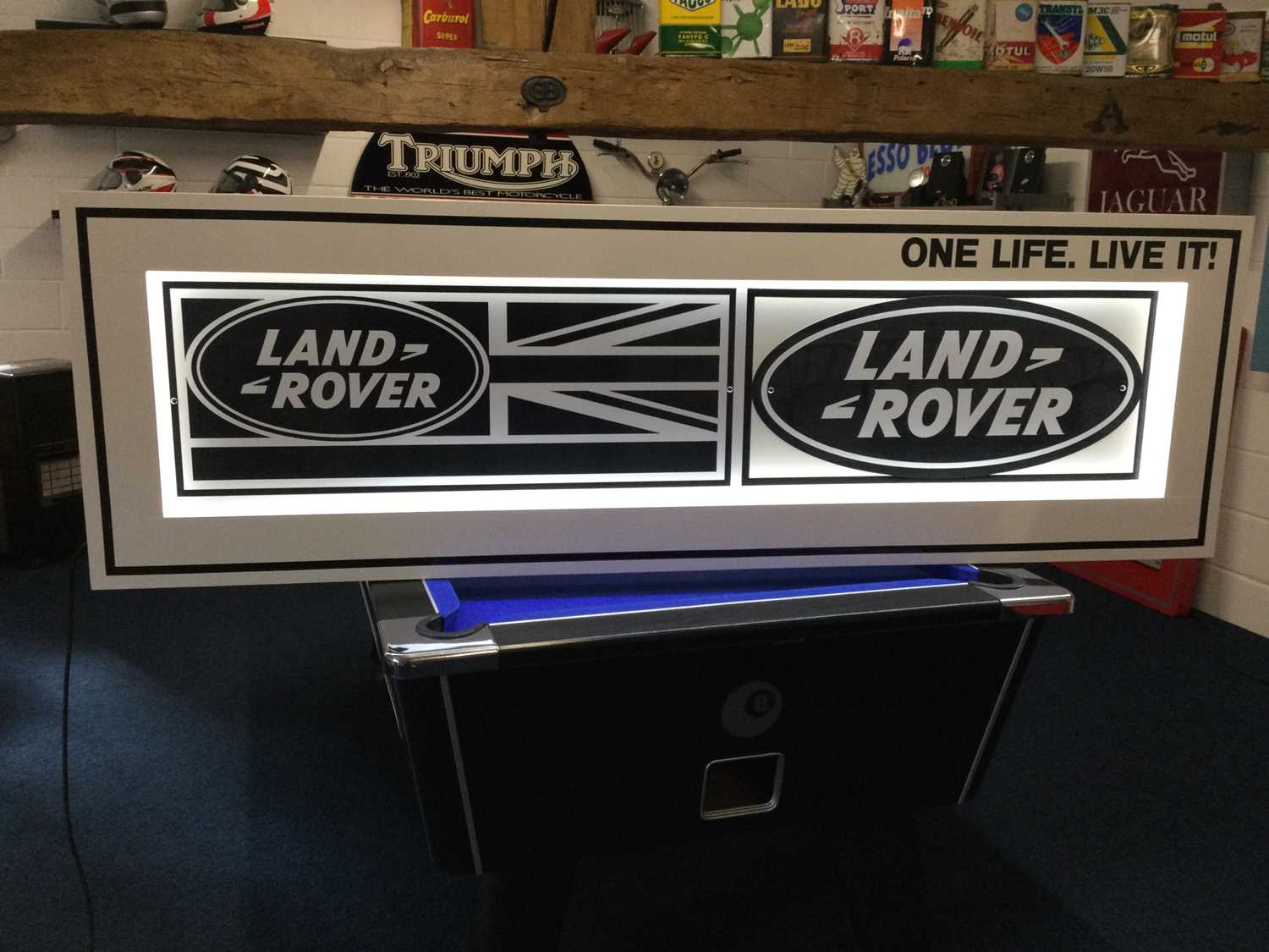 Lot 261 - LARGE ILLUMINATED LAND ROVER SIGN