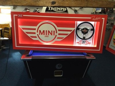 Lot 269 - LARGE ILLUMINATED MINI COOPER / PADDY HOPKIRK SIGN WITH CLOCK